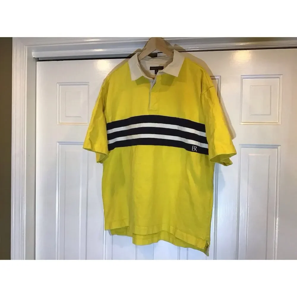 Banana Republic Rugby Y2K Polo Men XL Tall Retro Streetwear Preppy Frat Casual